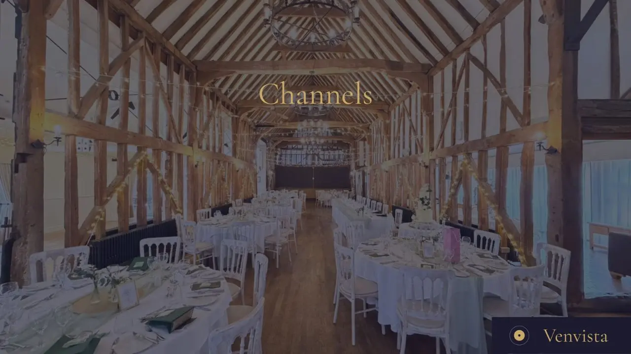 Channels Wedding and Events, click to explore the 360 tour